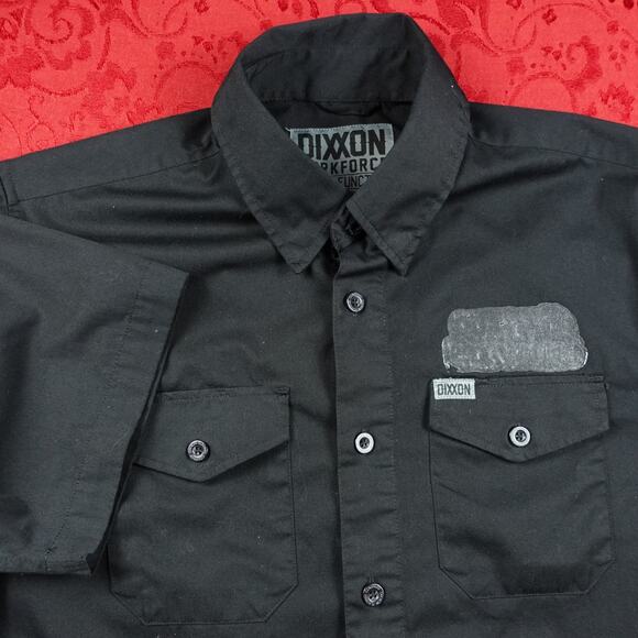 DIXXON Other - Dixxon Shirt Mens L BLK Short Sleeve Workforce Form Function *Patch Spot in pics
